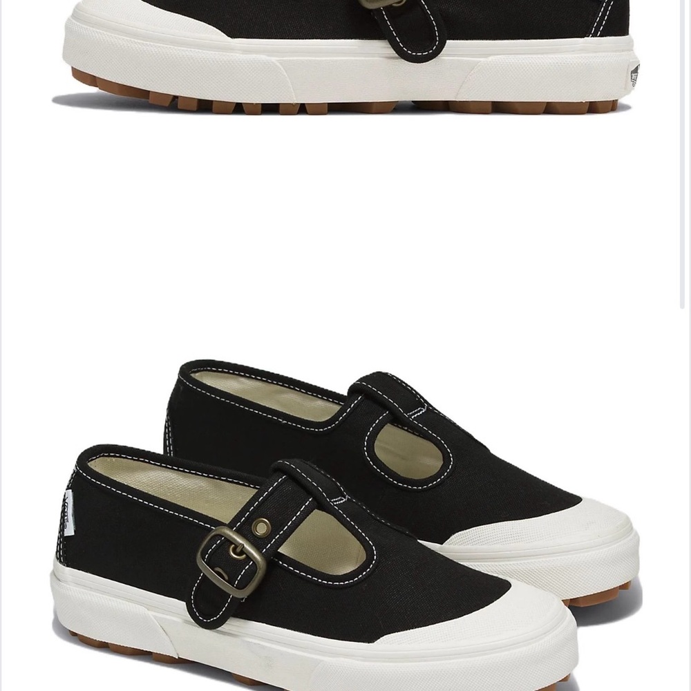 Vans Kids Black Canvas Sneakers with Strap